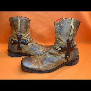 Mark Nason Men’s Alicante Iron Cross Distressed Boots Style 67179 Men's Size 11